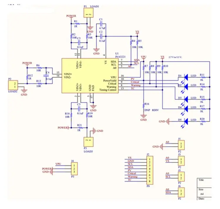 I2c Smbus Ina3221 Triple-channel Shunt Current Power Supply Voltage ...