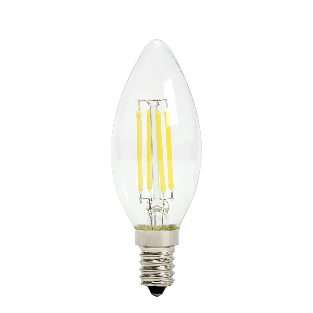 China manufacture C22 C32 C35 E10 E12 E14 E26 E27 chandelier LED light Candle Edison bulb