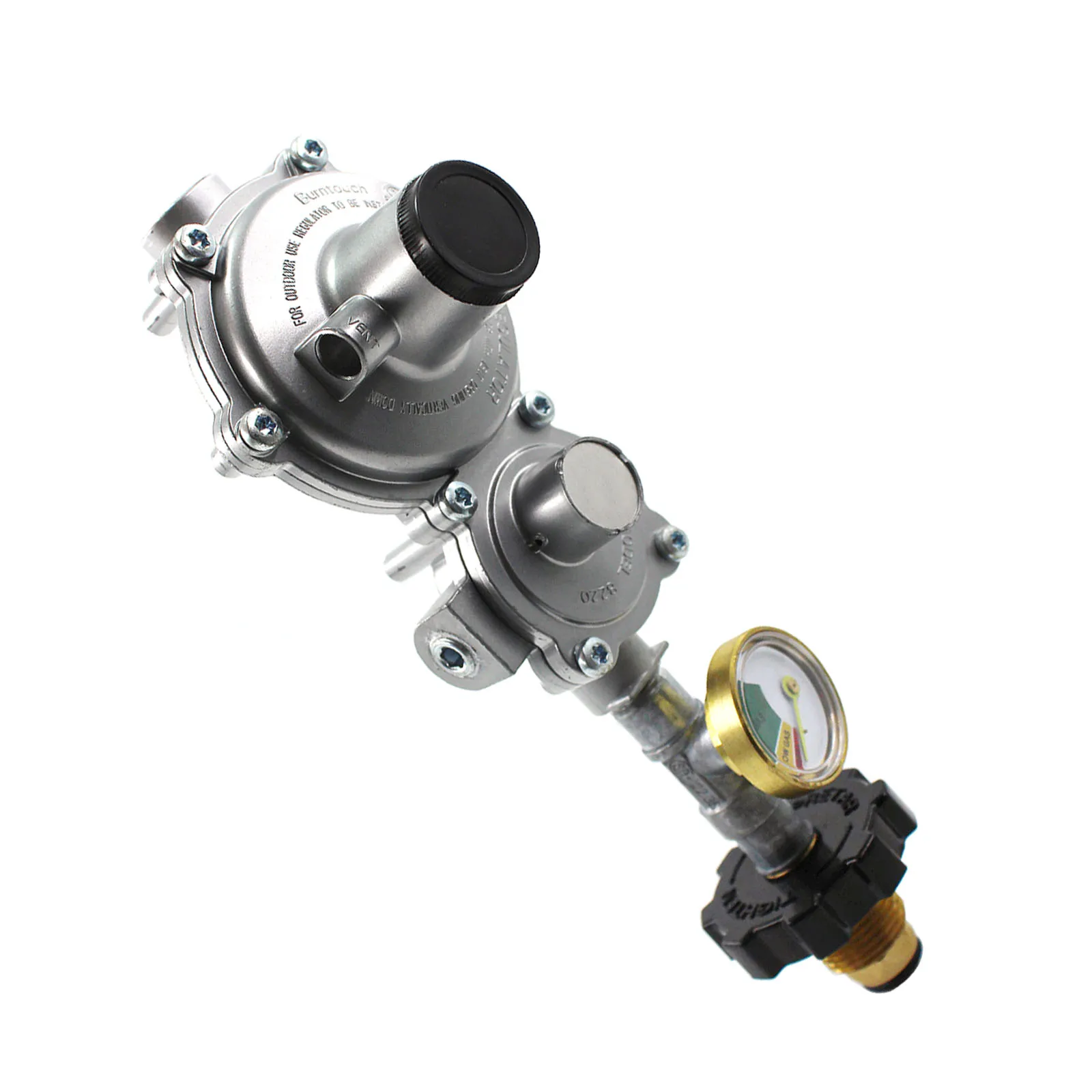 2 Stage Propane Regulator Pol Inlet With Pressure Gauge For Rv Trailer