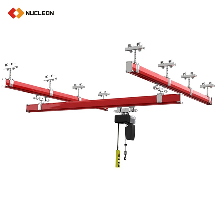 Customized Kbk Track Rail Light Crane System With Electrical Hoist