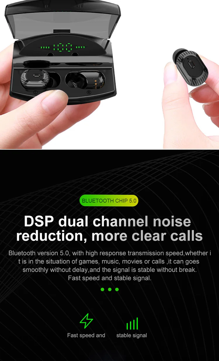 The new TWS bluetooth earphone shows a large capacity XG20 mini waterproof wireless sports headset - ANKUX.COM