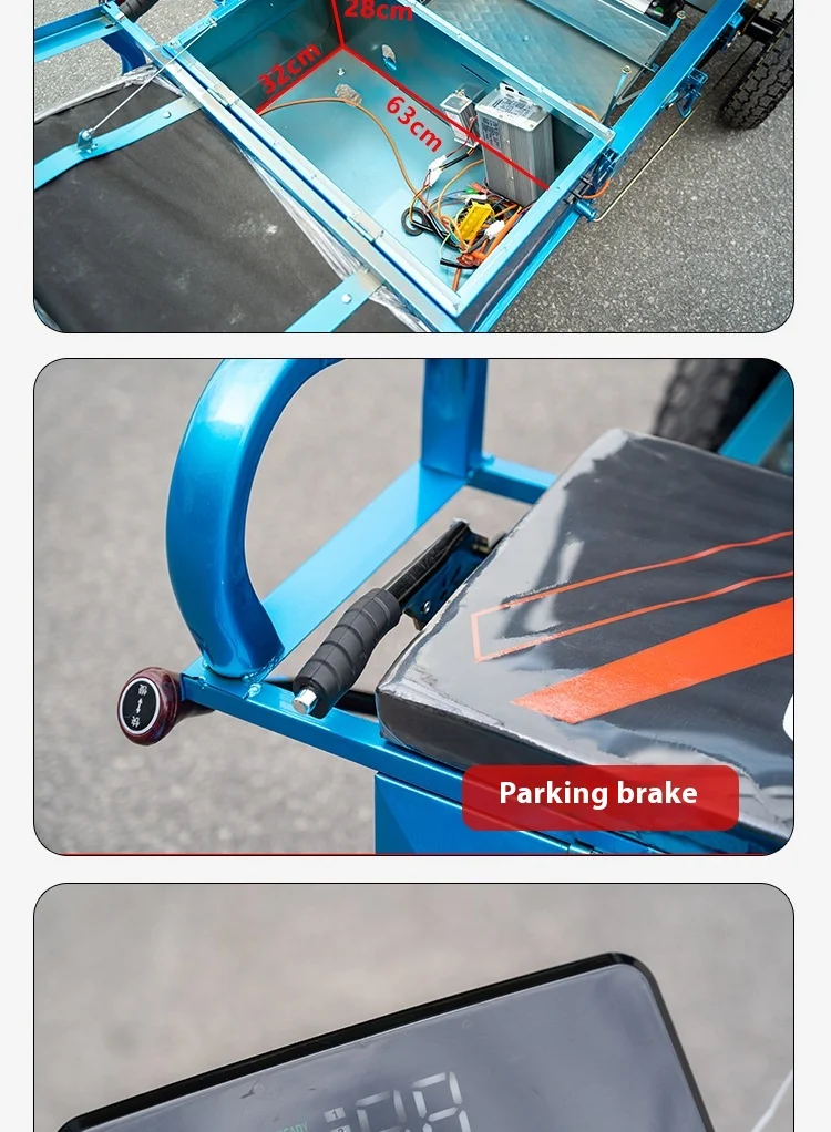 Guowei 1000W Electric Tricycle - Efficient Cargo Transport
