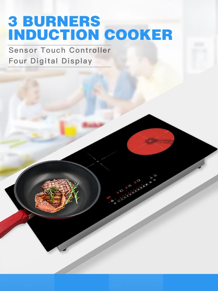 Electric Cooktop Induction Infrared Ceramic 5500w Cooker Hob With Hot