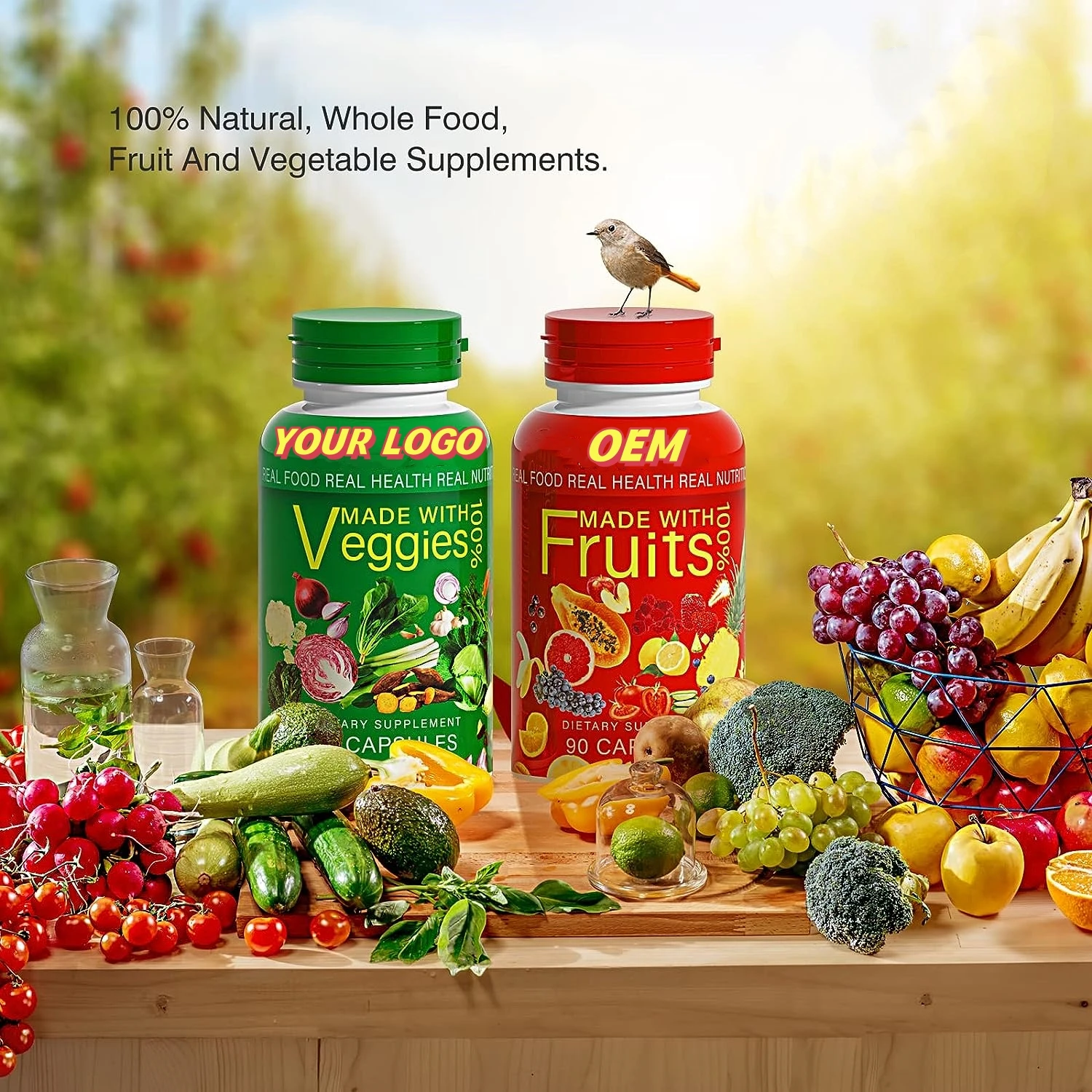 Oem Fruits And Veggies Capsules Whole Food Supplement With Superfood