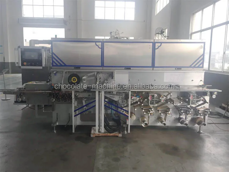 Automatic Chocolate Bar Fold Wrapping Machine For Foil Fold Wrapping Chocolate Blocks Chocolate