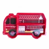 100% melamine BPA free unbreakable plastic fire engine shaped children kids divided dinner plate set
