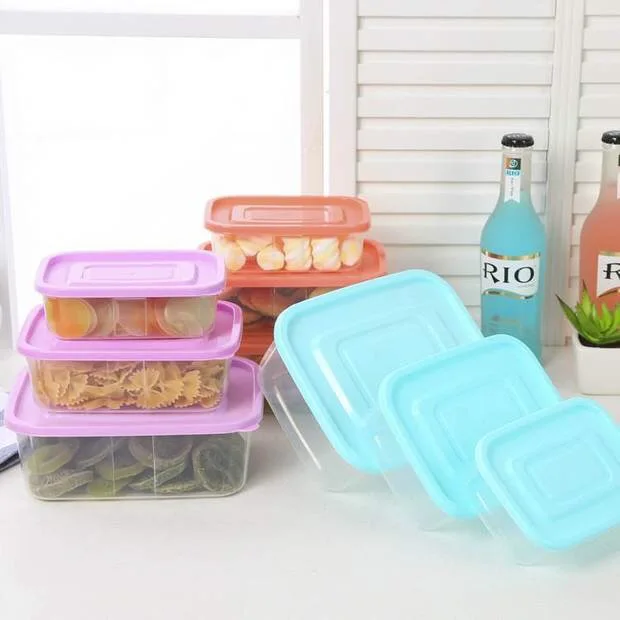 Custom Colors Plastic Food Storage Containers Set With Cheap Price