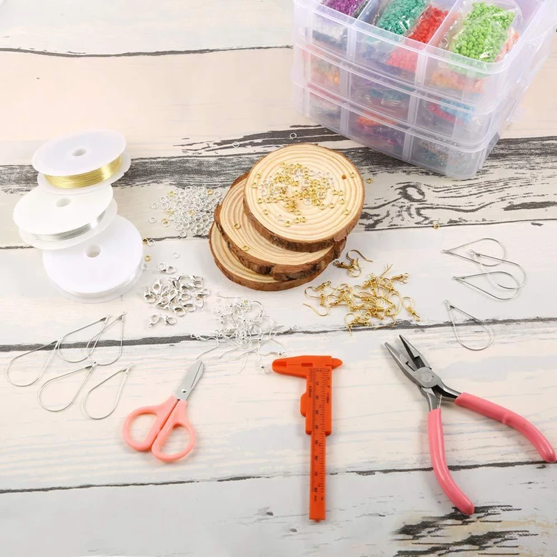 Round Acrylic Letter Beads Set For Kid Bracelets Necklace Making