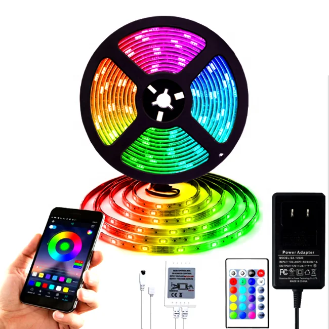Amazon best seller  Magic Home Wifi LED Light Strip 5050 RGB Rope Light for Christmas and Parties Compatible