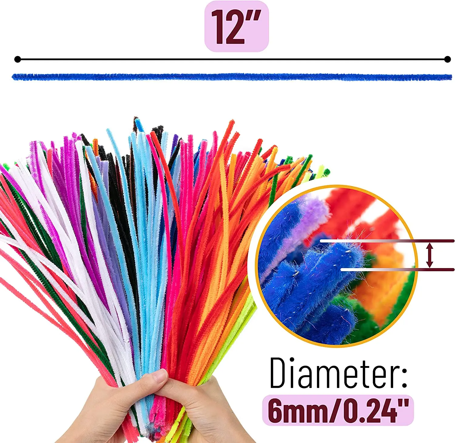 Pipe Cleaner Names Chenille Stems Pipe Cleaners Craft Supplies - Bulk Fuzzy