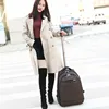 Portable Business Travel 2 Wheels Trolley Backpack For Men and Women