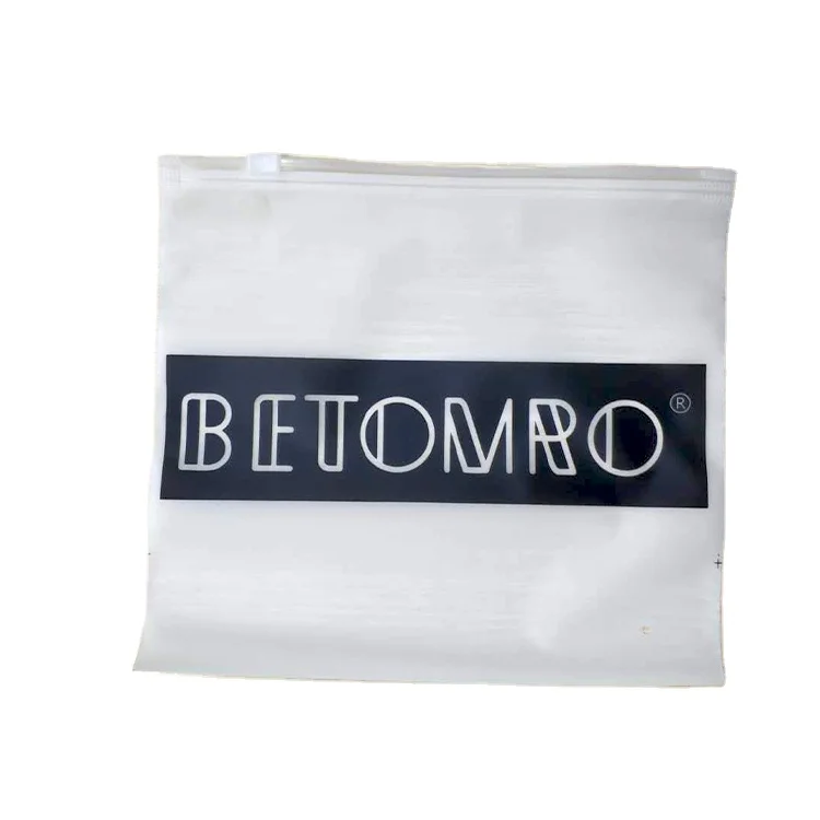 
Custom Logo Clear Matte Zip Lock Plastic Underwear Zipper zipper pvc bag 