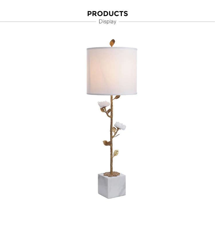 marble base gold table lamp