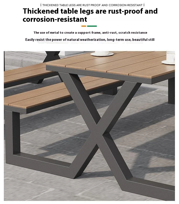 Durable Outdoor Furniture - Conjoined Park Table & Chairs
