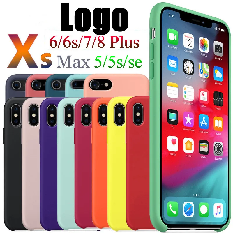 Pour iphone 10 &eacute;tui en silicone avec logo et paquet, pour &eacute;tui en silicone iphone funda - ANKUX Tech Co., Ltd