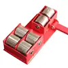 6 Ton PU/Steel Wheel Cargo Trolley Machinery Moving Skate heavy equipment roller skates cargo loading trolley