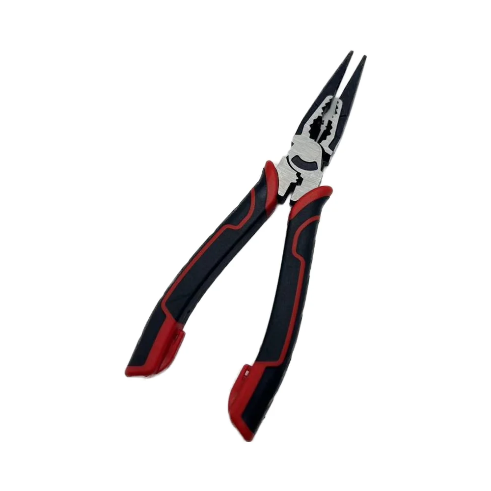 Industrial Grade   Set Multifunctional Carbon Steel Long Nose Clip Soft Grip Diagonal Edges Cutting OEM manufacture