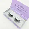 3D Tenuous Eyelashes Long And Thing Mink Fur Lashes With Custom Packaging Brand Box