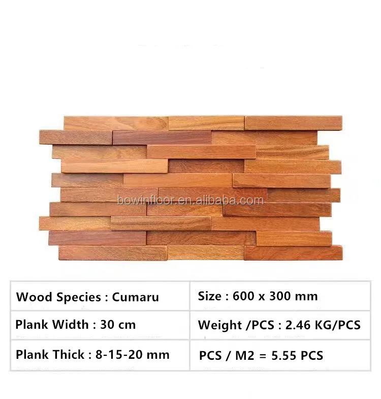 3d Mosaic Cumaru Solid Wood Wall Panel - Buy Cumaru Wall Panel,3d Wood ...