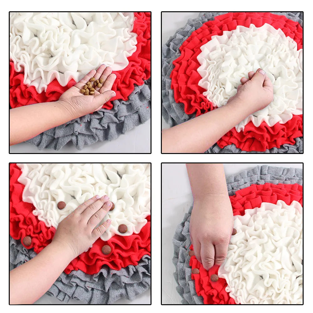 Cross-Border Educational Velvet Dog Bite-Resistant Stress Relief Training Pad Pet Smell Leakage Pad Animal Slow Food Training