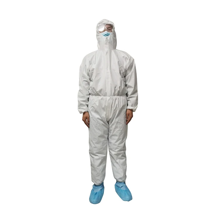 
Wholesale selling waterproof antifouling isolation gown PP+PE isolation coverall 