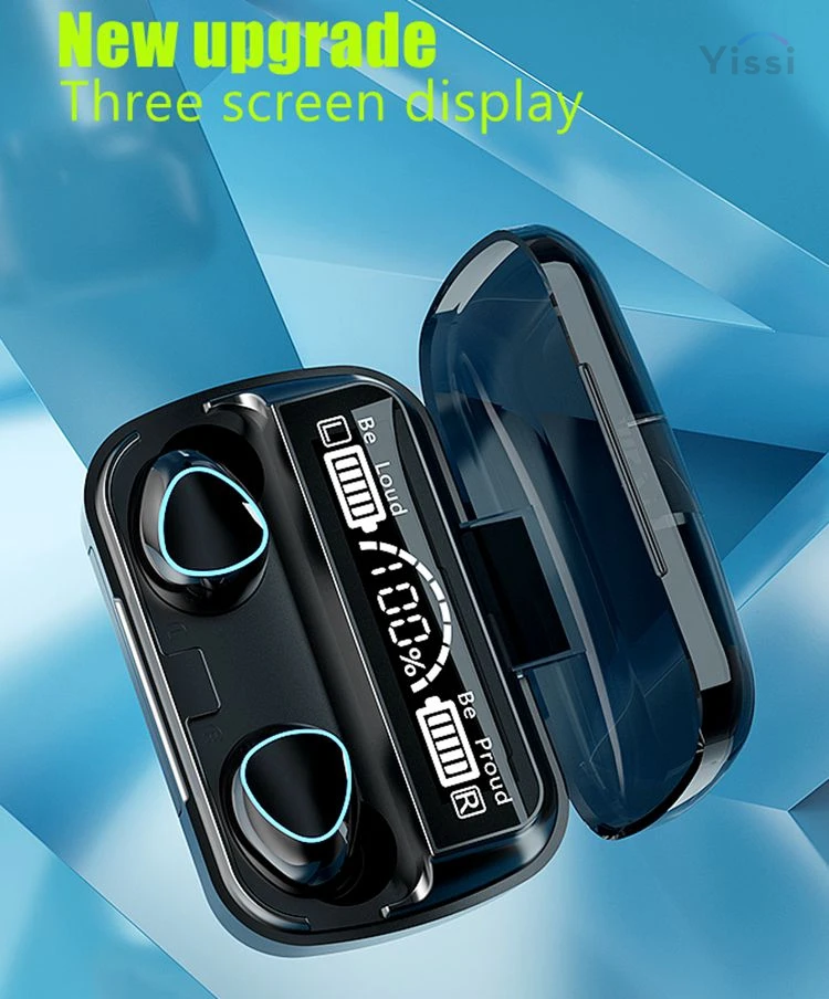 M10 Tws Large Screen Led Digital Display Bt 51 Earbuds Sports Music True Ipx7 Waterproof 4256