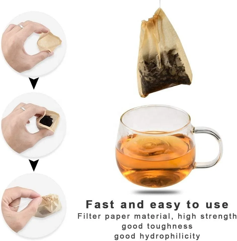 100pack Disposable Tea Bag Filter Bags For Tea Infuser With Thread
