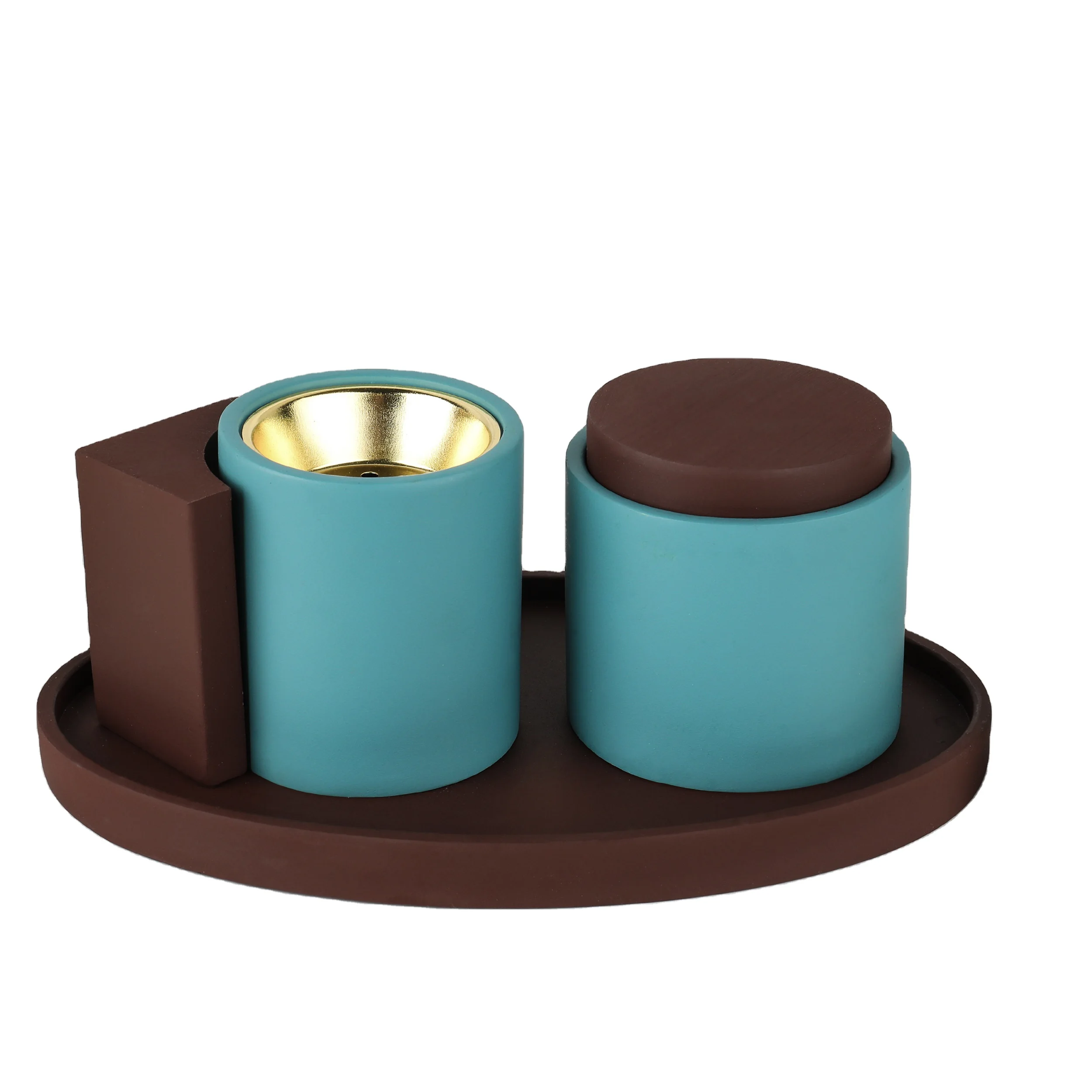 Wholesale Supplier Incense Burner Resin Mabkhar Burner With Metal Lid