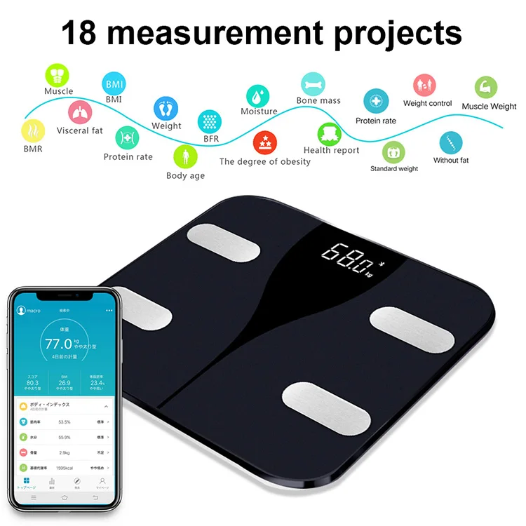 body composition scale with bluetooth bmr bmi scale weight loss Amazon hot sell scale