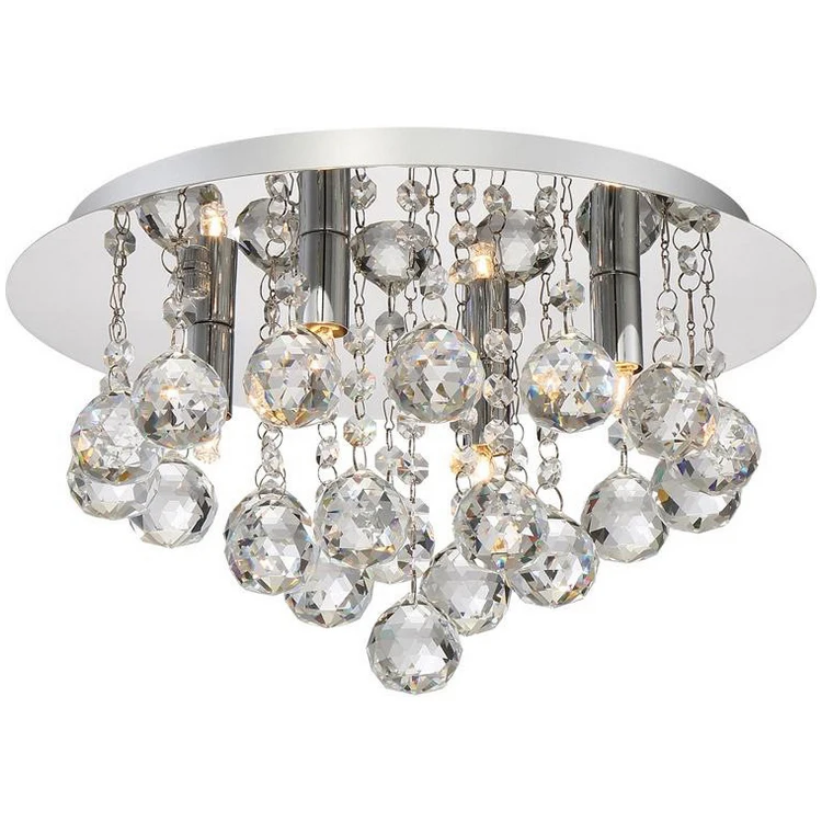 Modern Round Crystal Ball Ceiling Flush Mount Ceiling Light Chandelier Luxury for Hallway, Bedroom, Living Room, Kitchen, Dini