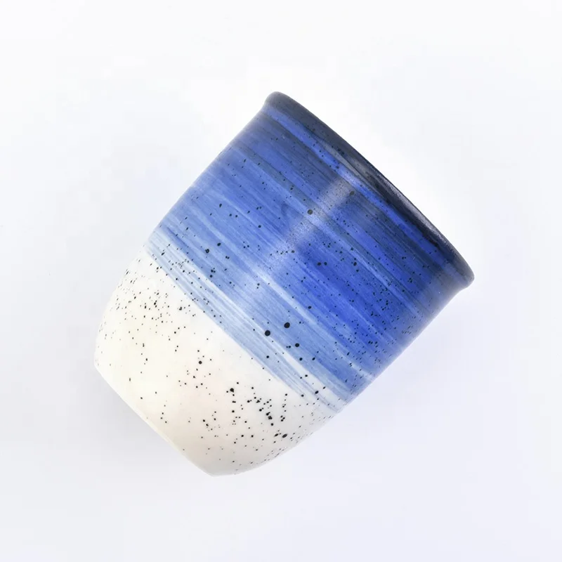 Personalized hand painting ceramic candle containers votive scented candle holders wedding decor