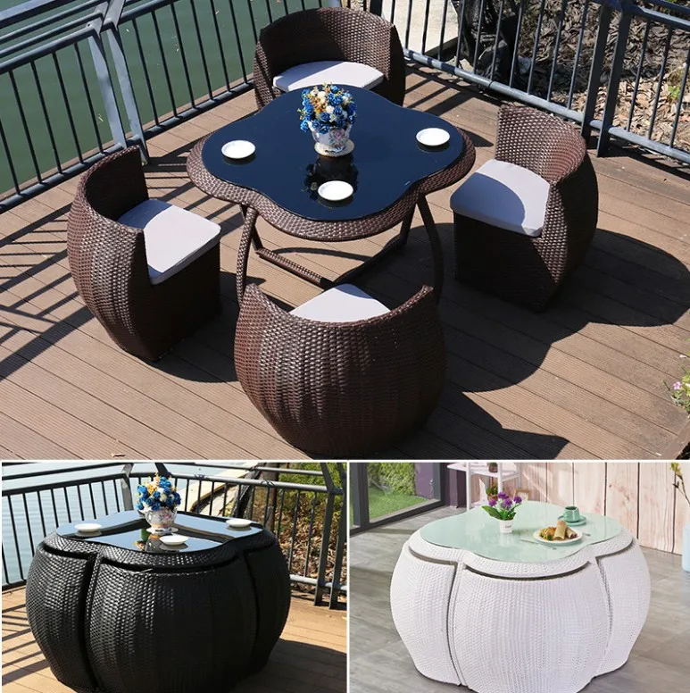 Birçok Çinli rattan balkon masa sandalye Toptancıdan Toptan fiyatına