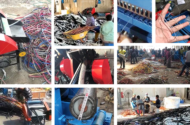 No pollution low invest waste wire and cable peeling machine