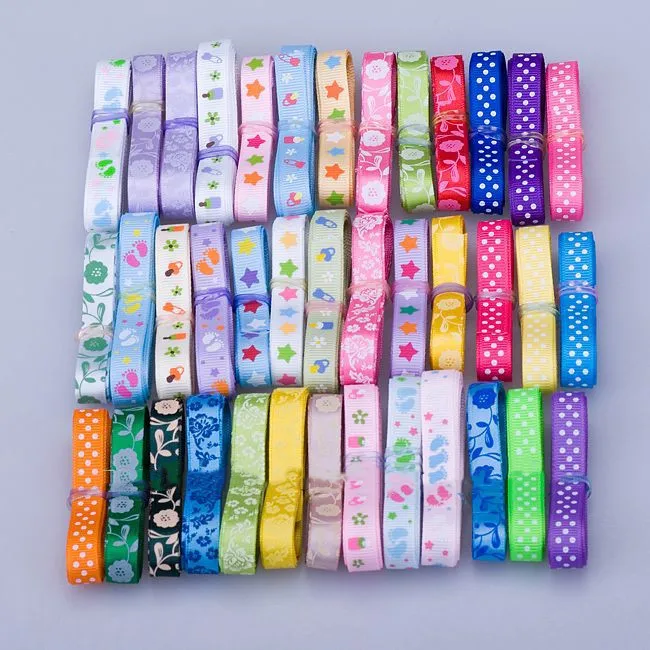 high quality 1/8 inch to 4 inch wholesale custom print  Solid Color  all color  Satin Ribbon for gift packing