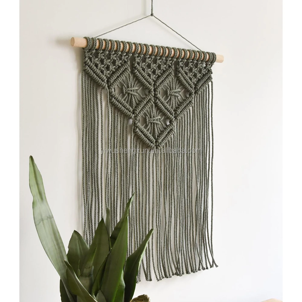 花边壁挂几何编织挂毯现代纤维艺术家居装饰