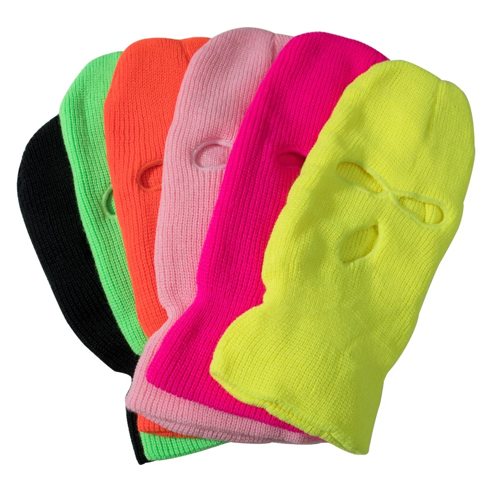 Custom Knitted Balaclava Ski Mask 3 Hole Winter Ski Mask - Buy 3 Holes ...