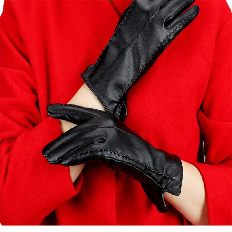 女装冬季保暖皮马骑马手套