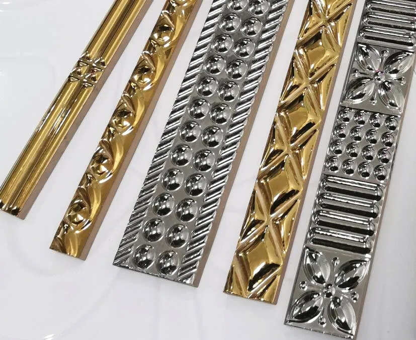 2x60cm Decorative Golden Pencil Ceramic Border Tile For Bathroom Buy