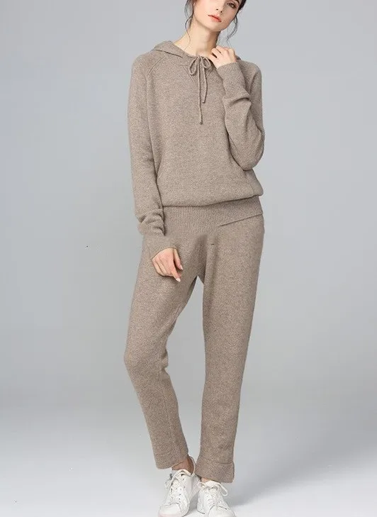 High quality sport wear cashmere tracksuit