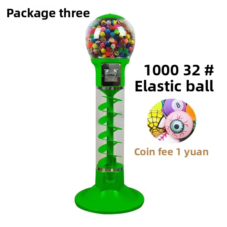 Supermarket Self-Servicing Elastic Ball Capsule Toy 45 Capsule Spiral Machine One Yuan Two Yuan Coin System Metal One Small Shop