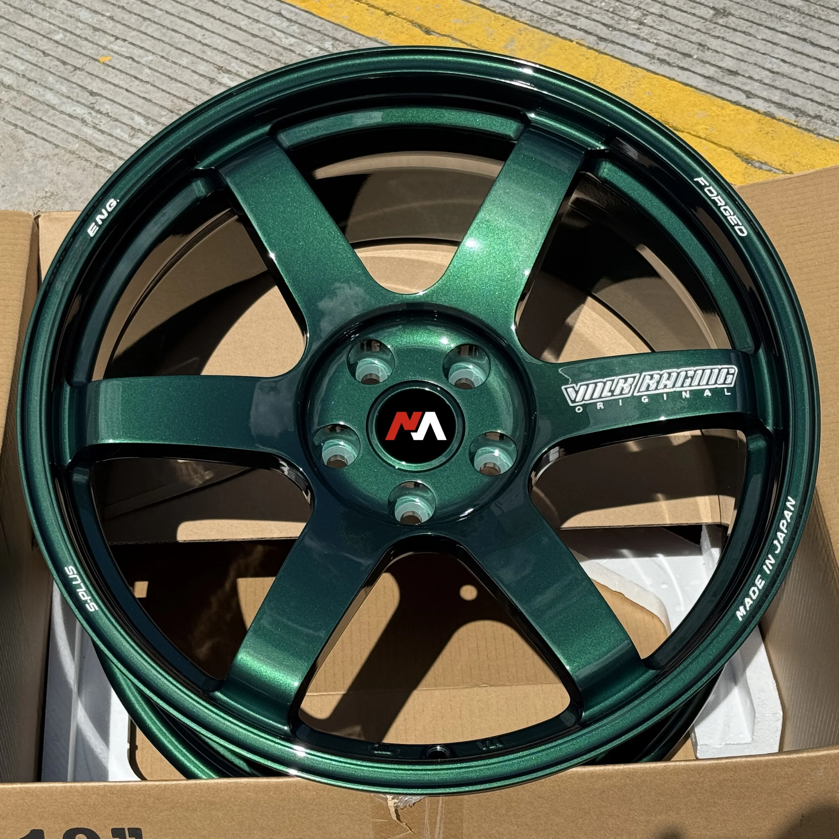 JWL VIA Certified Volk Racing TE37 SL Wheels - Racing Green