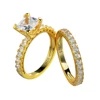 Fashionable Asscher Cut shapering cubic zirconia wedding ring for Woman