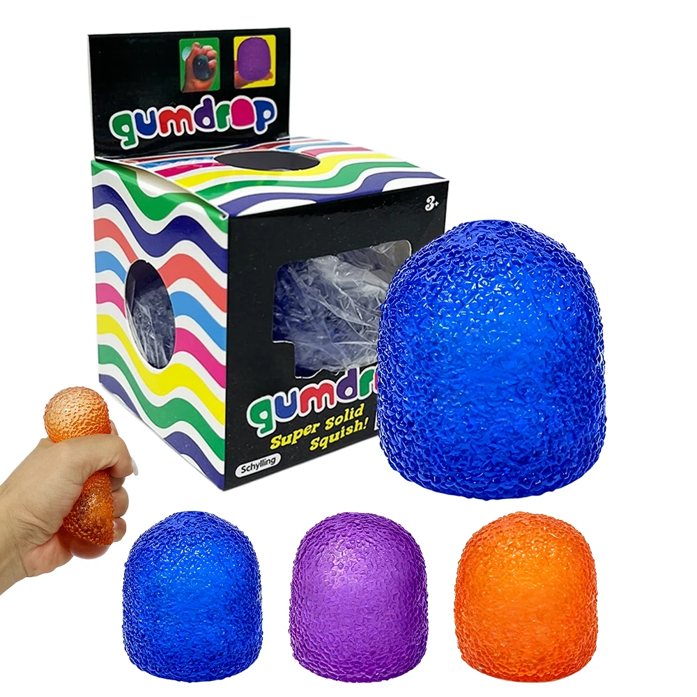 USA Warehouse Dome Drop Squishy Quiet Sensory Gumdrop Squishy Stress ...
