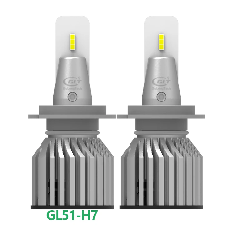 Golongtech GL51 C6 11000 lumen H7 LED Headlight Bulbs H7 Car LED Headlight