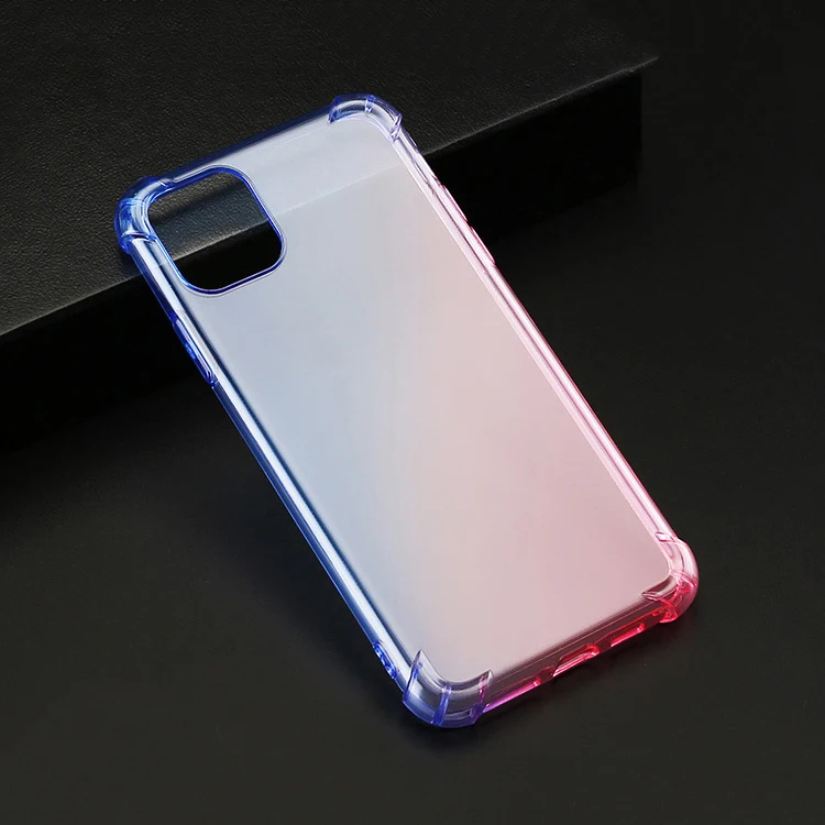 时尚防震渐变超薄双色柔软tpu手机壳适用于iphone 11 pro 2019 "6.5"