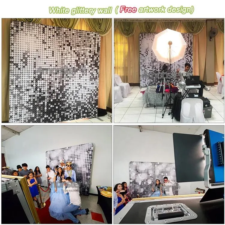Any Design Printed 8x8 Pillow Case Backdrop Stand For Photo Booth