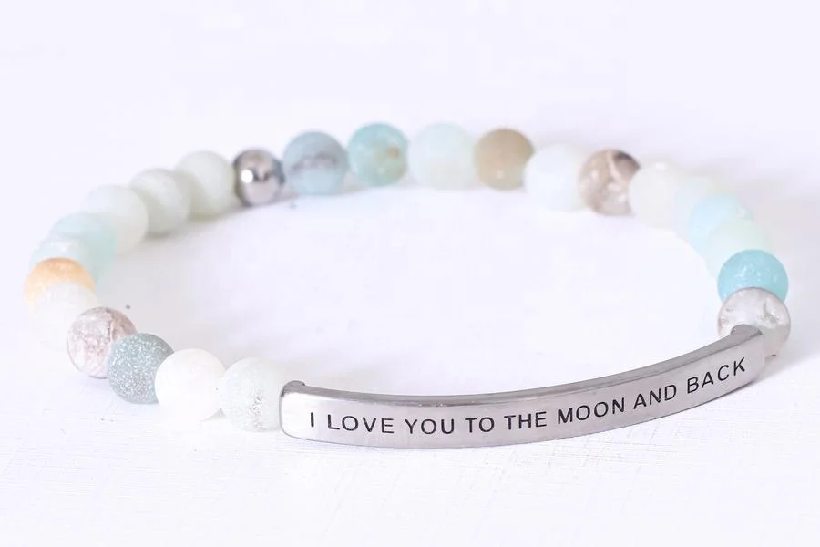 Hot Motivational Gemstone Bracelet Positive Mind Positive Vibes