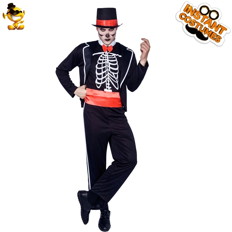 Halloween Skeleton Costume Cos Dress Carnival Fancy Dress Cosplay ...