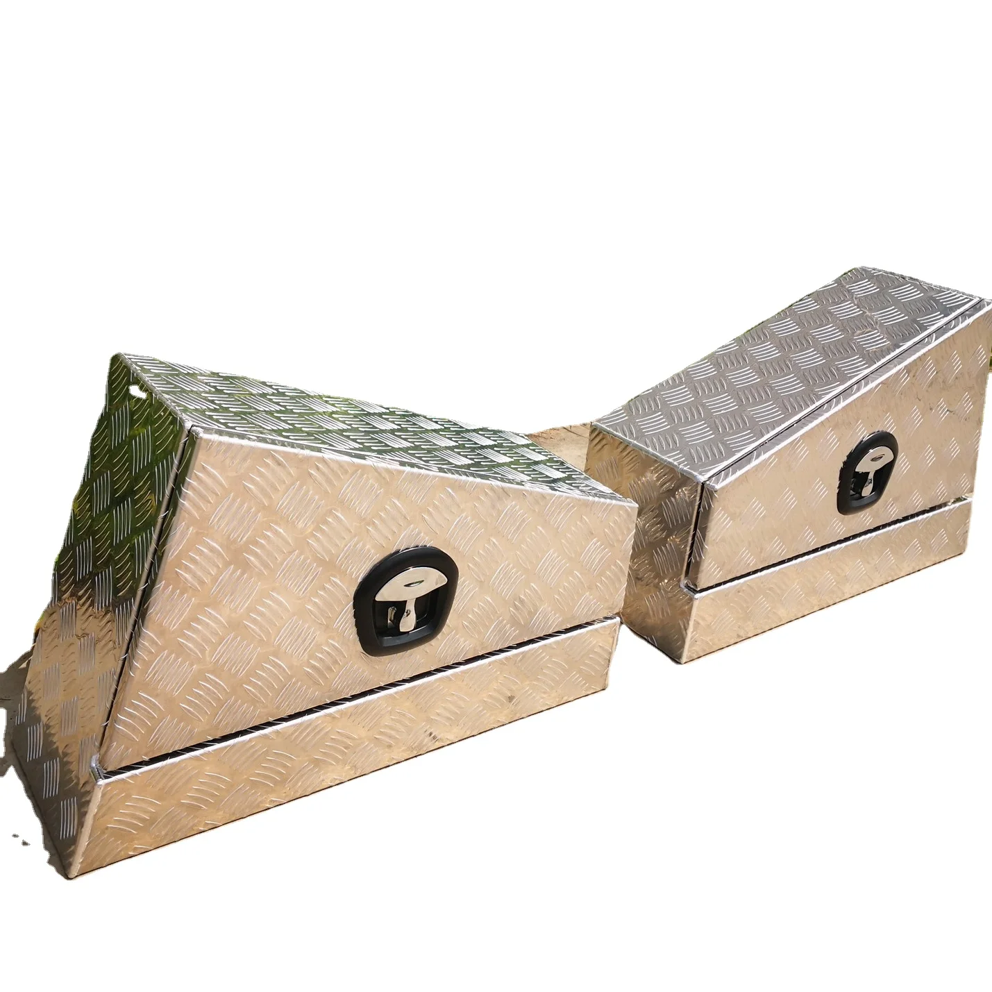 Aluminum Truck Toolbox Ute Box Checker Plate Tapered Alloy Toolbox For