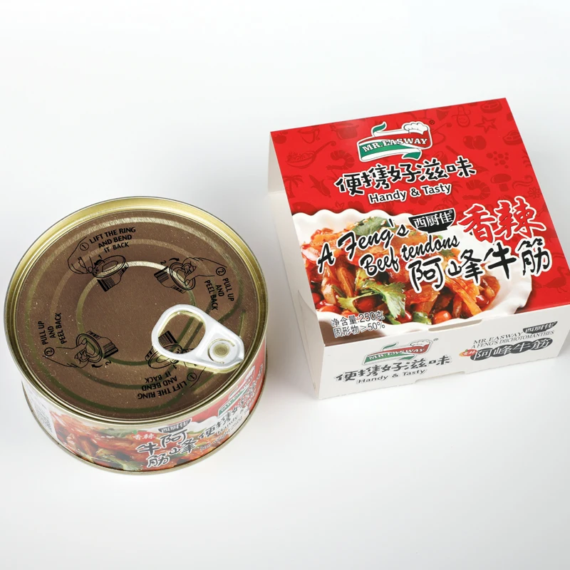 250g Spicy Beef Tendon Beef Canned Food Factory Meat Products Sales Buy 250g Canned Beef For